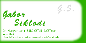 gabor siklodi business card